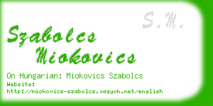 szabolcs miokovics business card